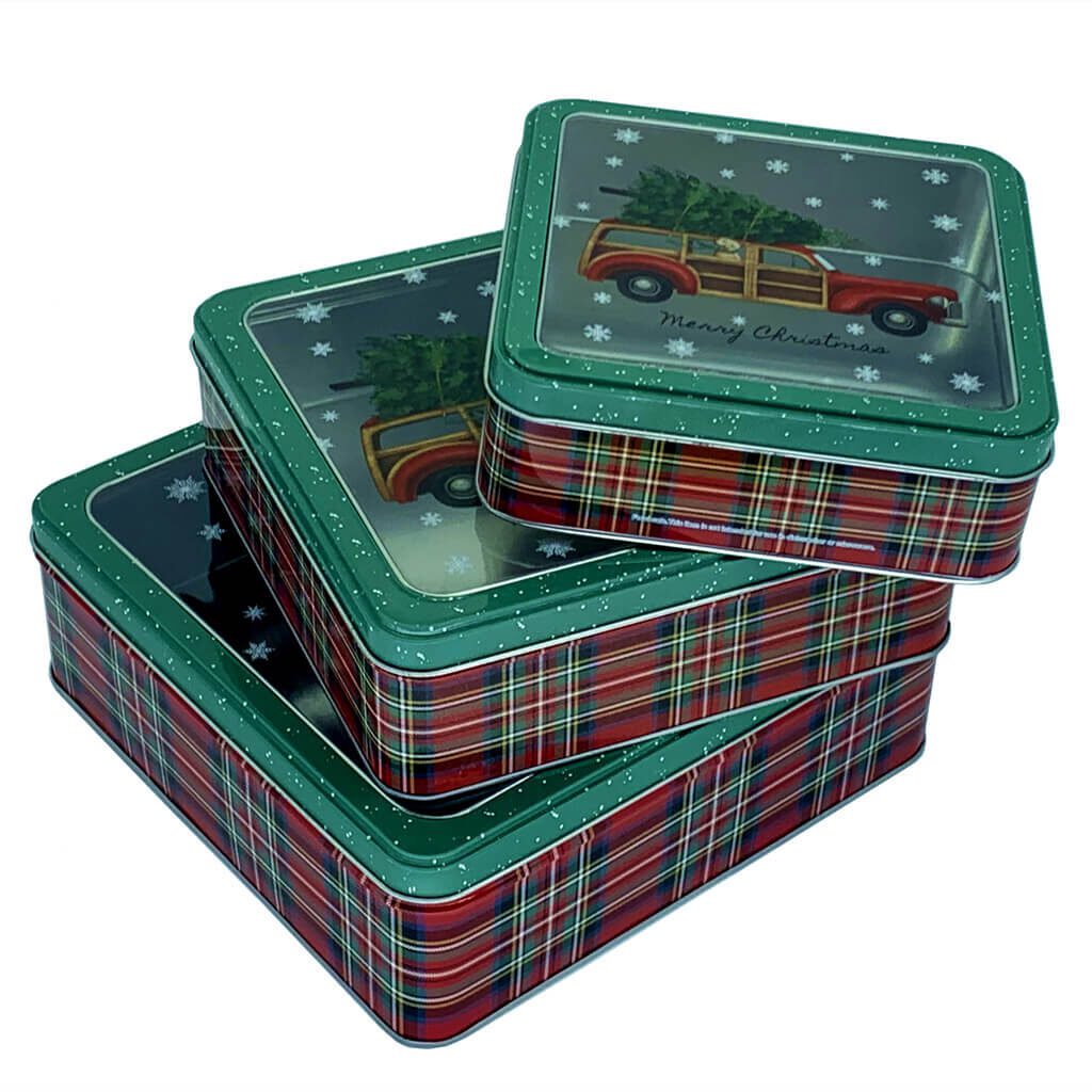 Decorative Tins with window lids