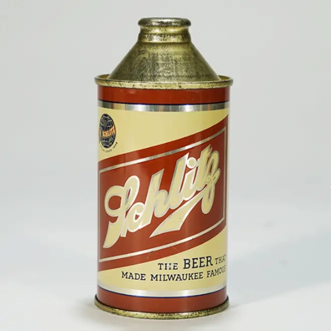 https://metaltinpack.com/wp-content/uploads/2023/05/Schlitz-Milwaukee-WI-cone-top-beer-cans-Manufactured-approximately-from-1942-through-the-mid-1950s.webp