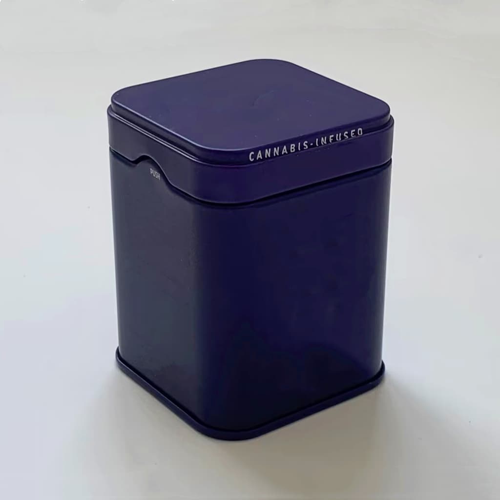 Child Resistant | Hinged Lid Recyclable Tin Containers